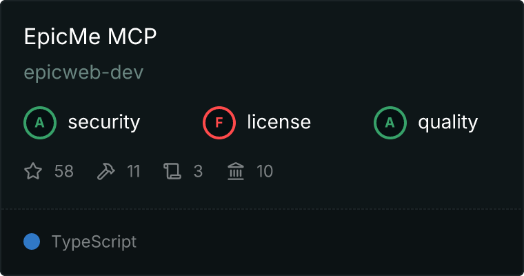 EpicMe MCP server