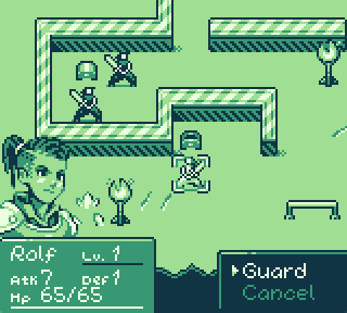 Strategy RPG Gameboy demake in 4 shades of green!