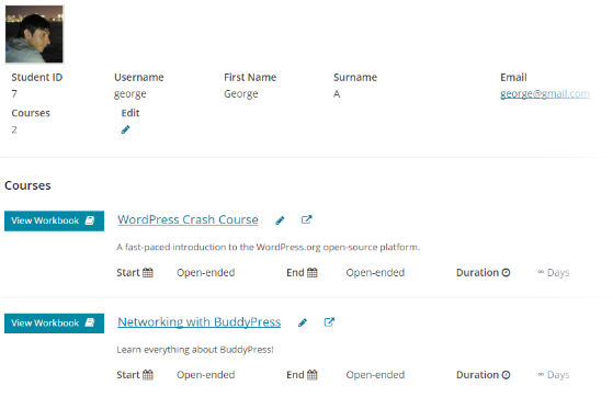 CoursePress - Course - Students - Profile