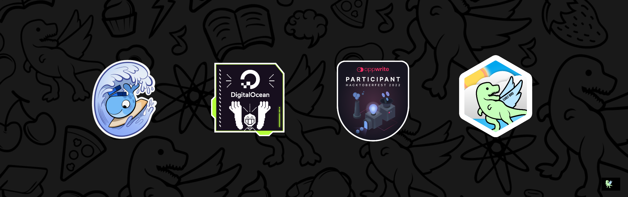 An image of @dushyanthaat's Holopin badges, which is a link to view their full Holopin profile