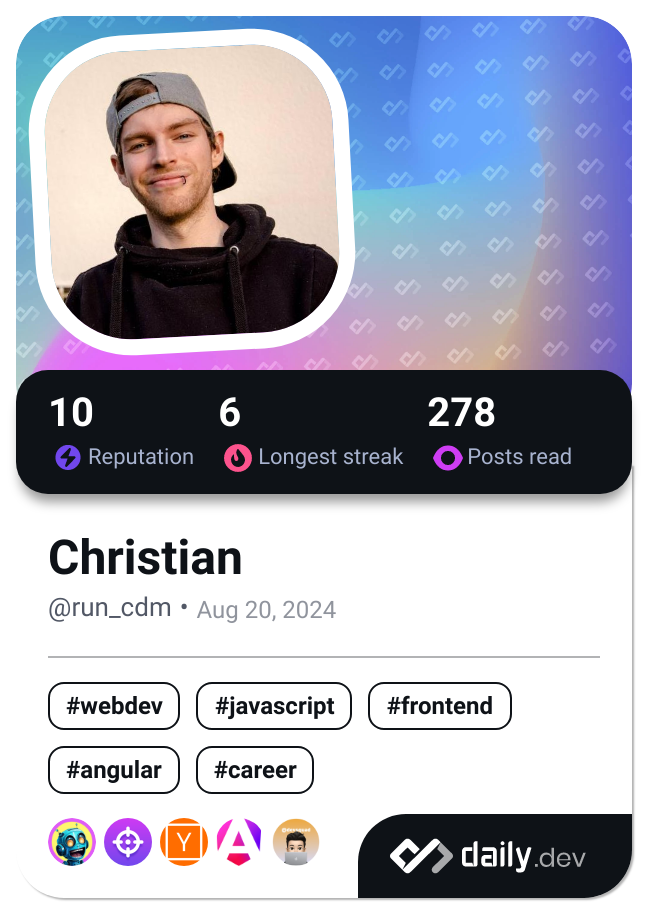 Christian's Dev Card