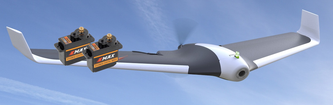 Parrot Disco with EMAX Servos