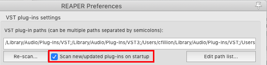 Disabling FX scanning