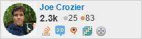 profile for Joe Crozier on Stack Exchange, a network of free, community-driven Q&A sites