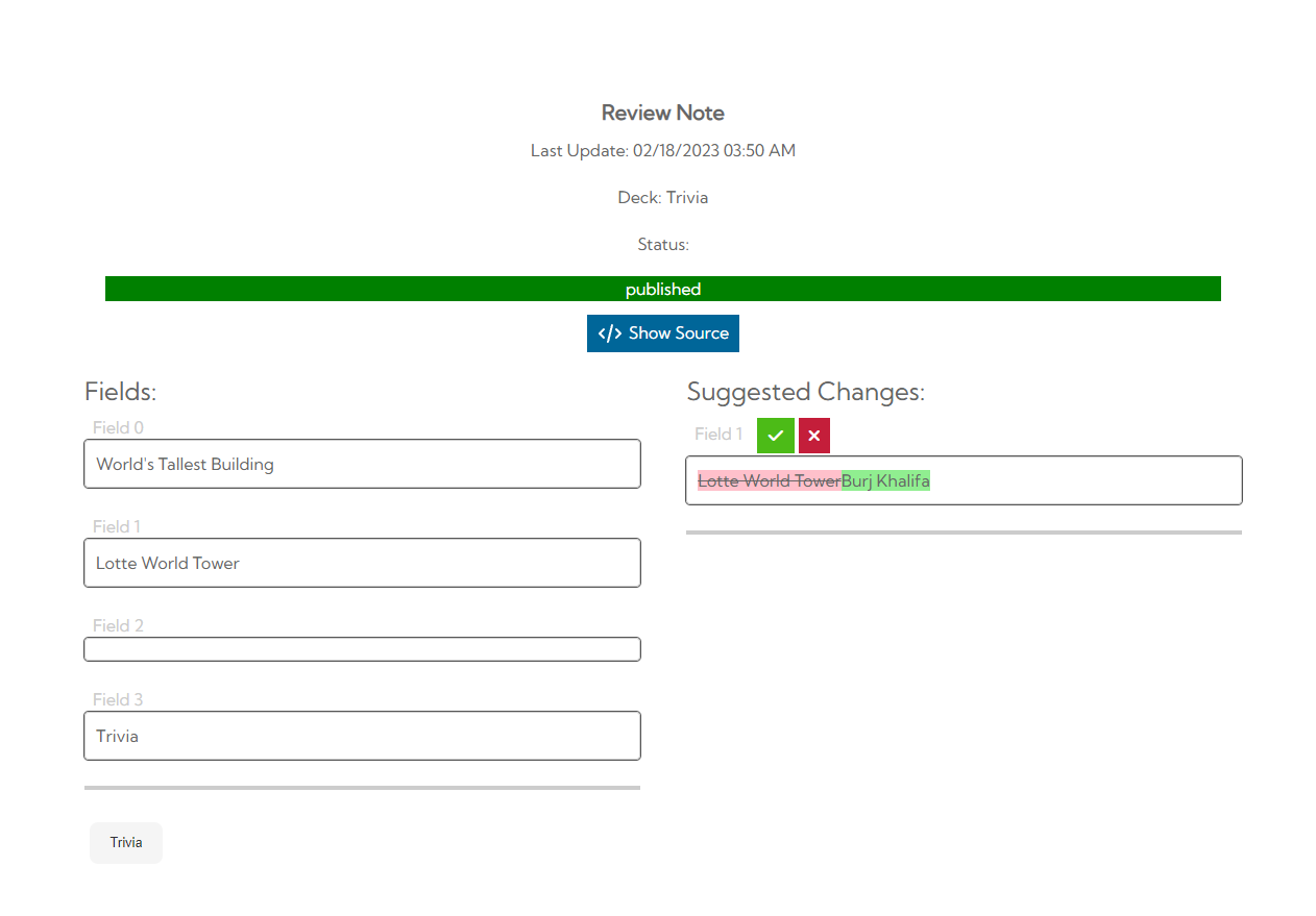 The full review page on AnkiCollab.com