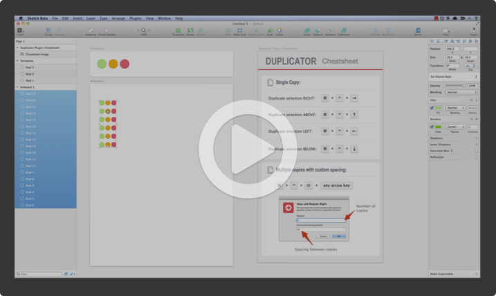 Sketch 3 Duplicator Plugin Screencast