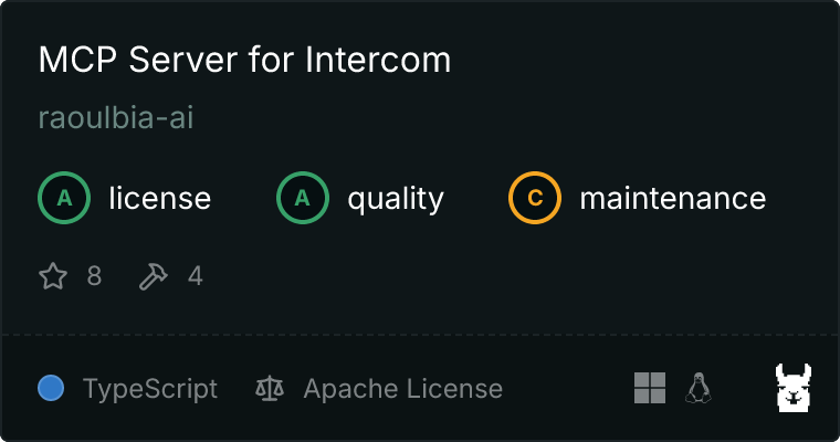 MCP Server for Intercom on Glama