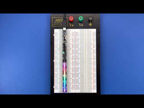 M4-Breadstick Dot-Star Compatible (Clock+Data) RGB LED Strip Demo