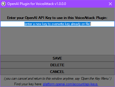 OpenAI Plugin KeyForm - Already Saved