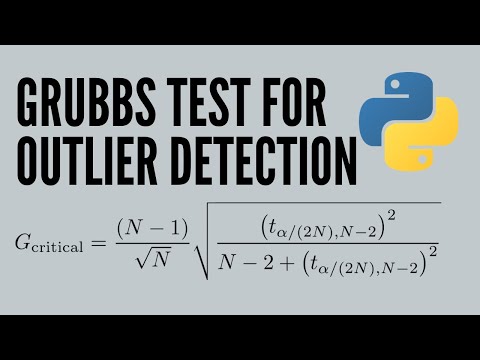 Grubbs Test for Outlier Detection using Python