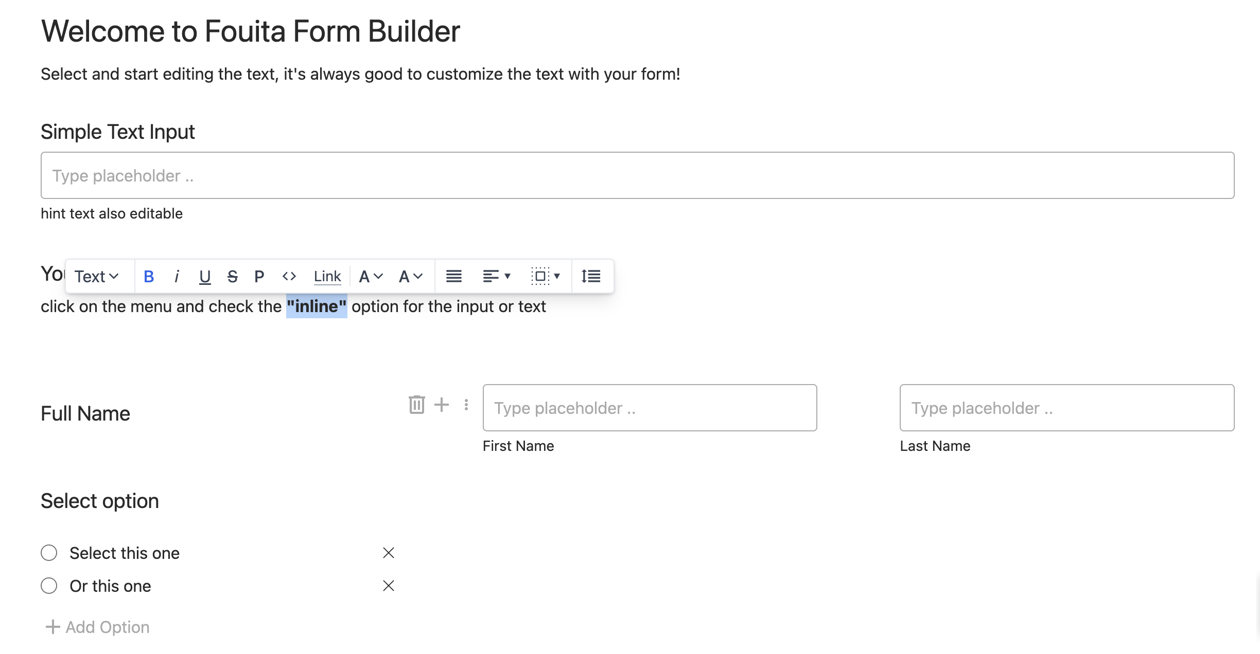 Form Builder Fouita