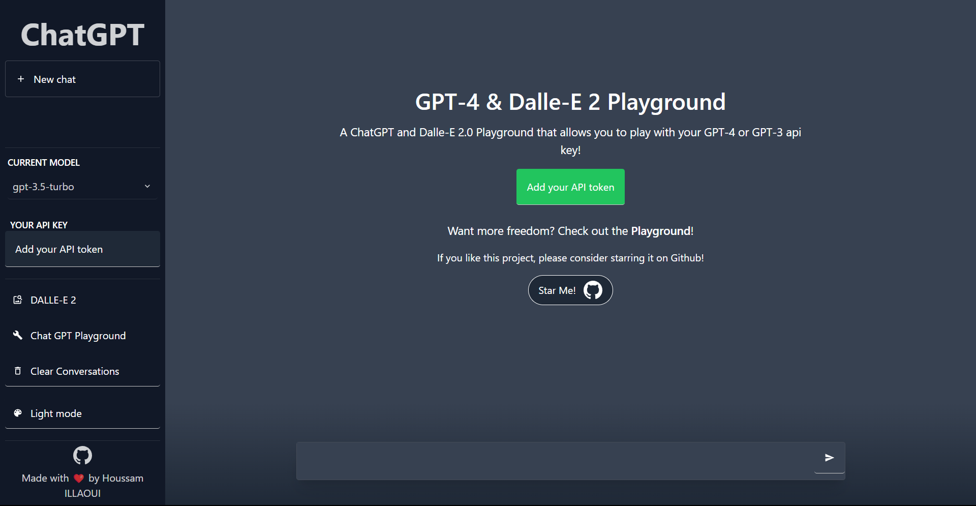 ChatGpt-4 ChatGPT & DALLE-E 2 Dark Home Page