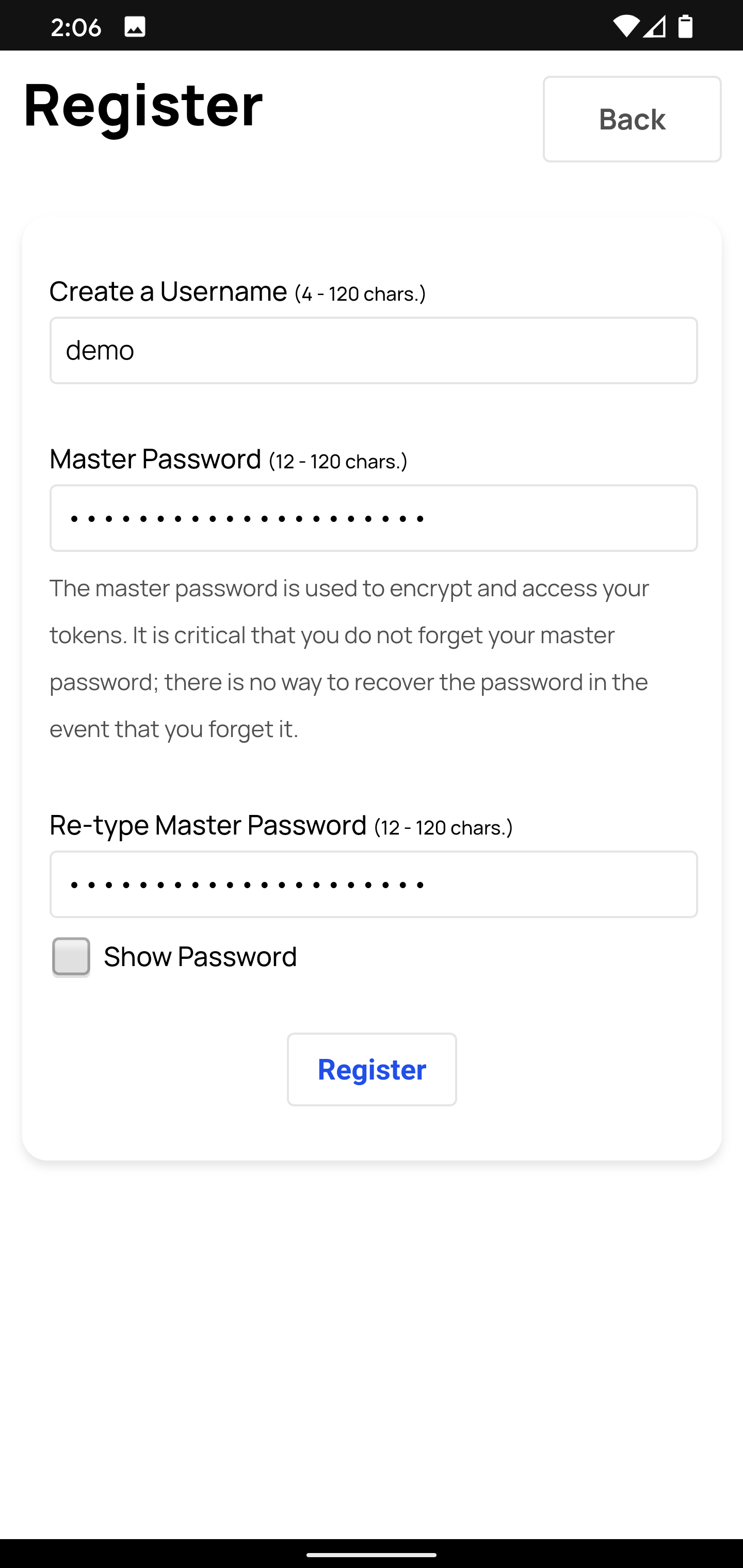 Registration Form