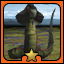 A giant serpent with tail up and poised to strike