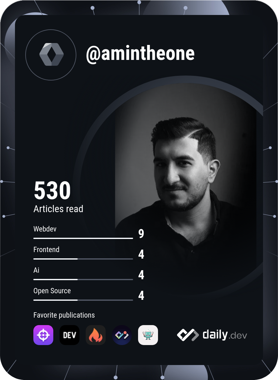 Amin's Dev Card