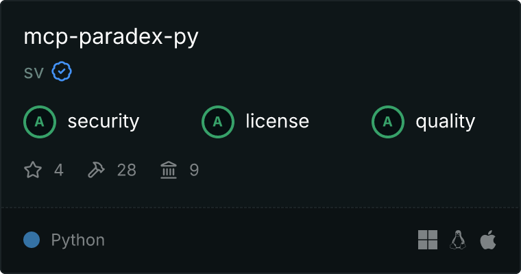 Paradex Server MCP server
