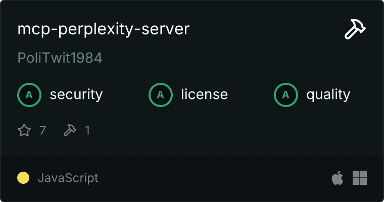 Perplexity Server MCP server