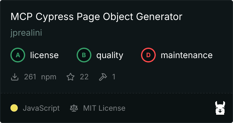 Cypress Page Object Generator MCP server