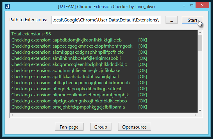 chrome extension scanner