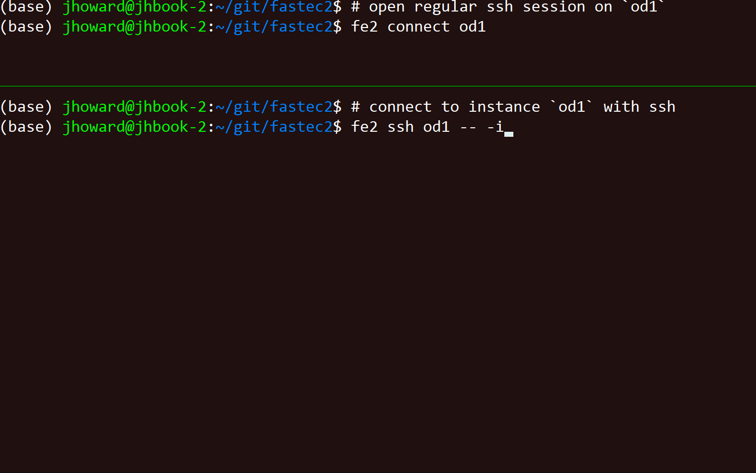 Communicating with remote tmux session via the REPL