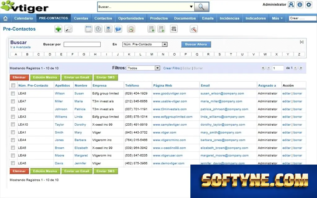 vtiger CRM screenshot 2