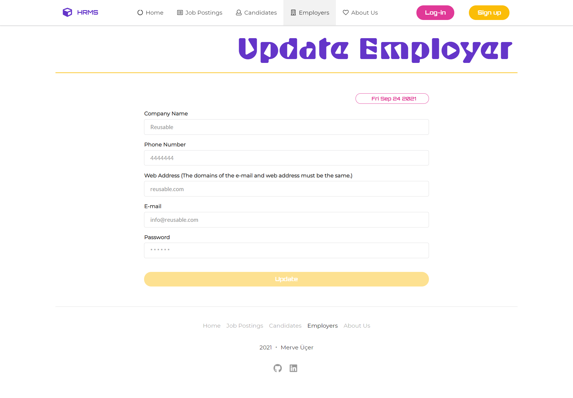 updateEmployer