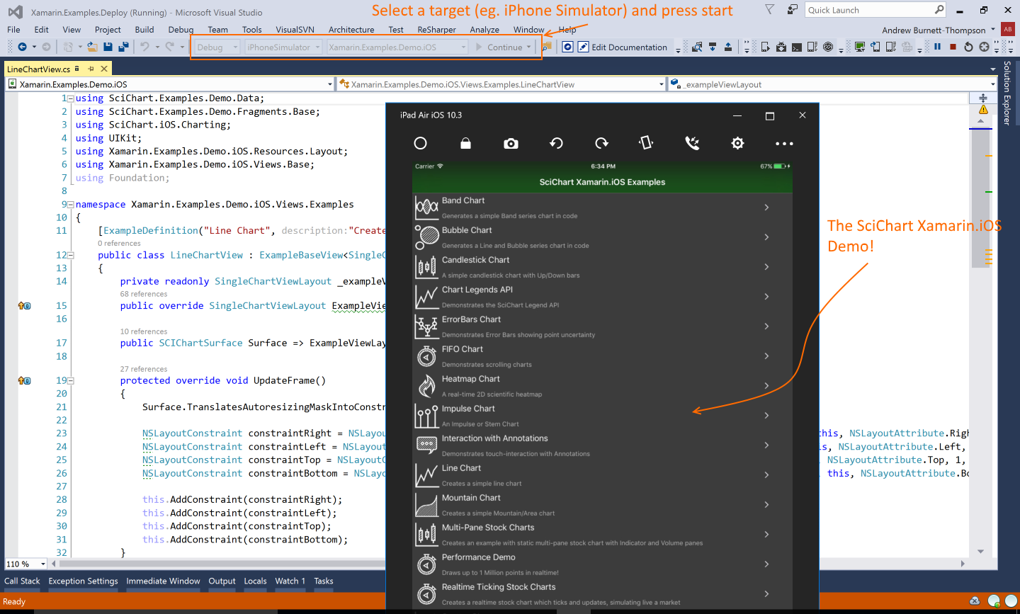 Xamarin Chart Examples Code