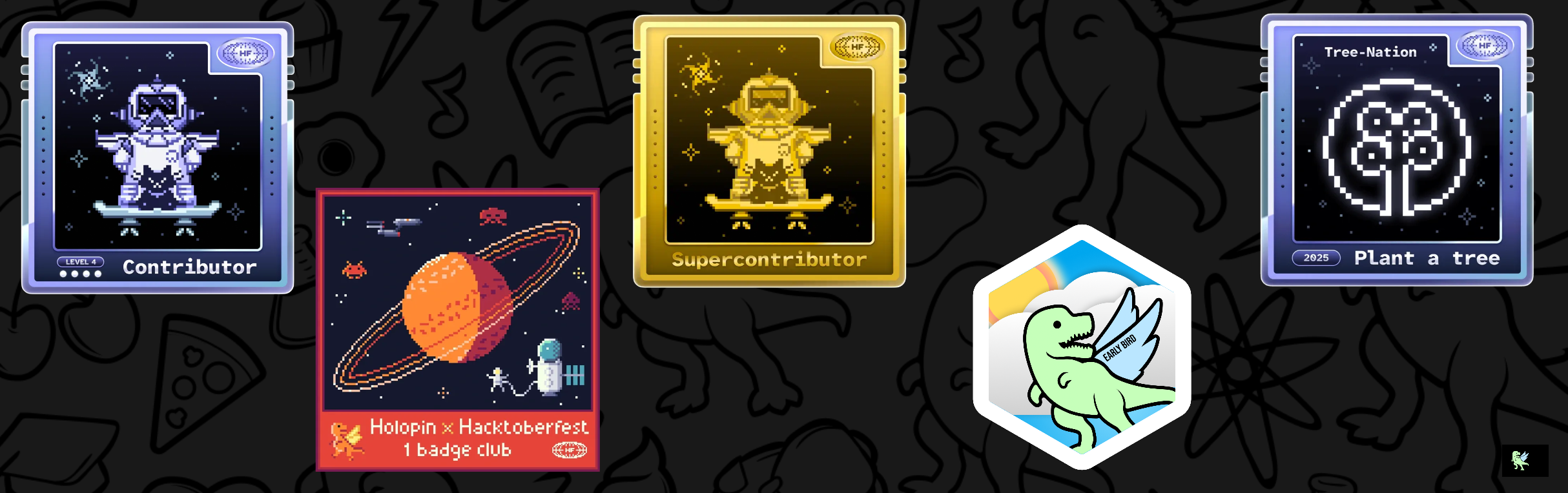 An image of @abhinav1409's Holopin badges, which is a link to view their full Holopin profile
