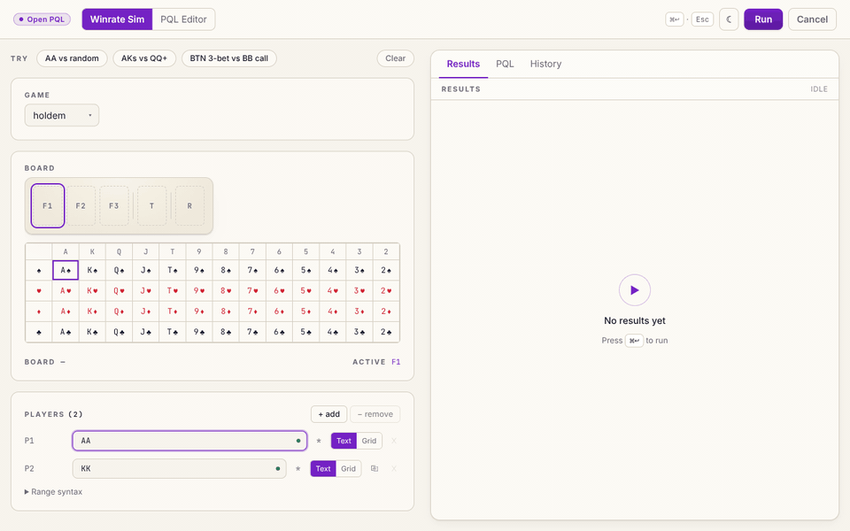 PQL Playground demo