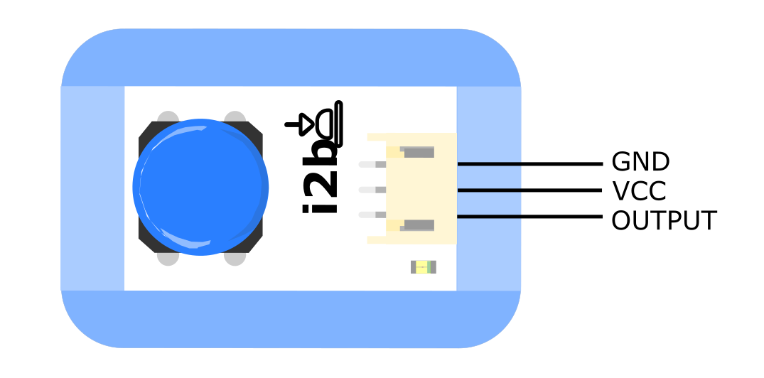 Fig1:蓝色按钮模块引脚图