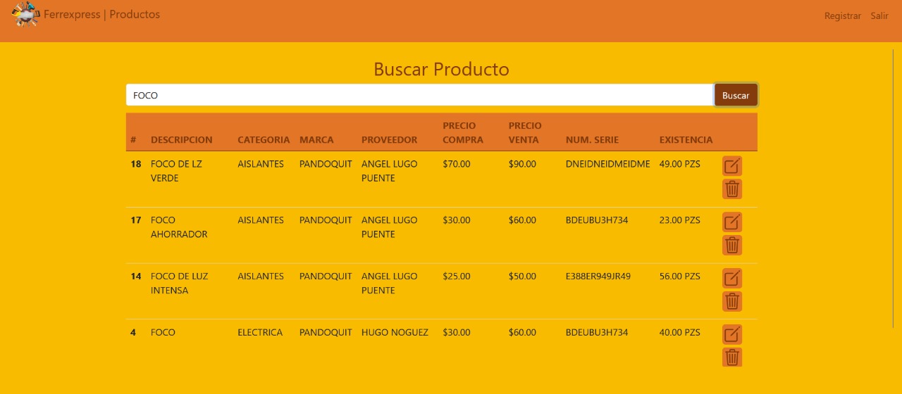 Seccion de Productos