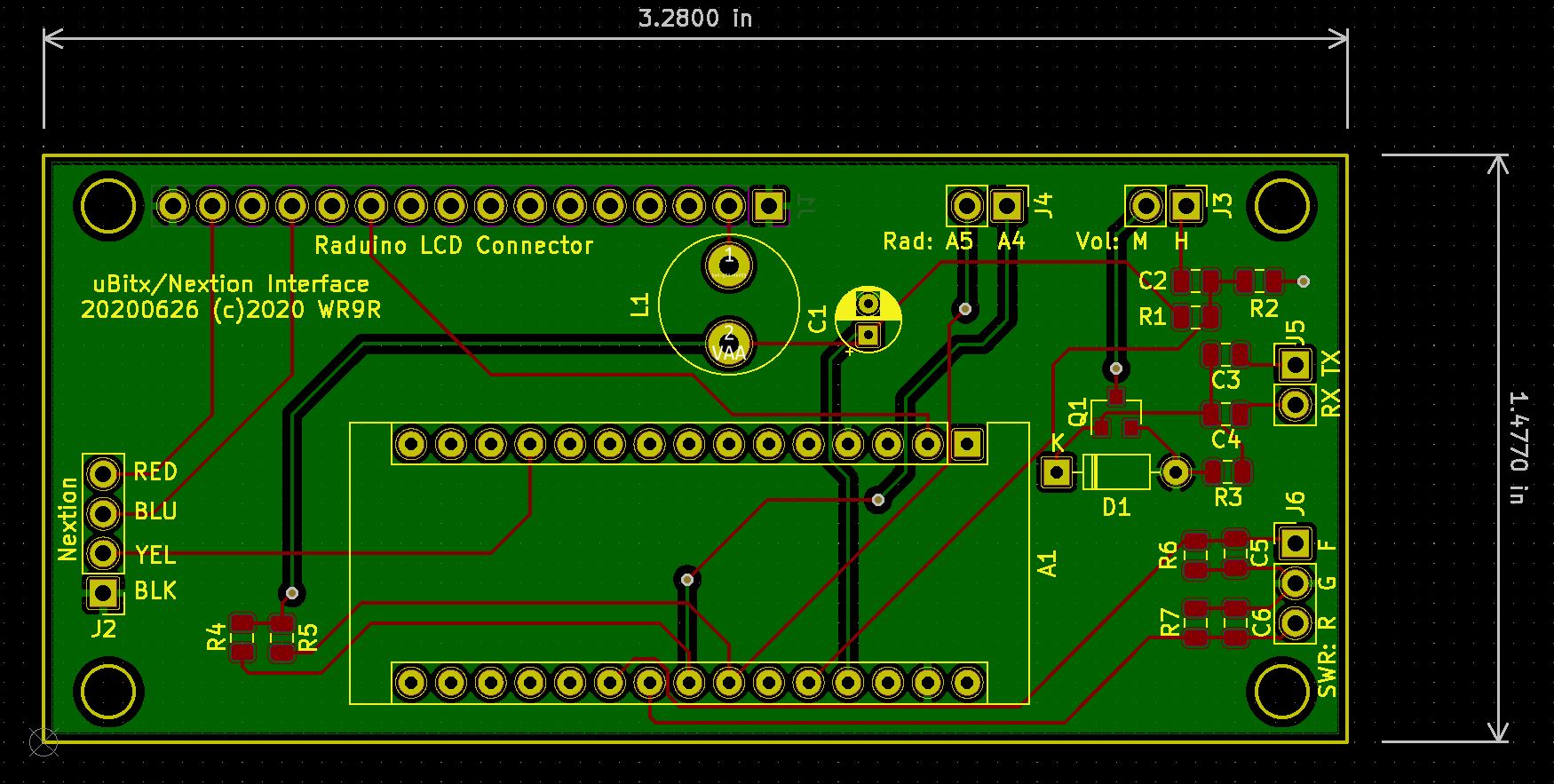 WR9R-Raduino Interface PCB