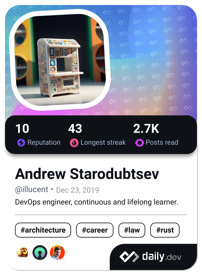 Andrew Starodubtsev's Dev Card