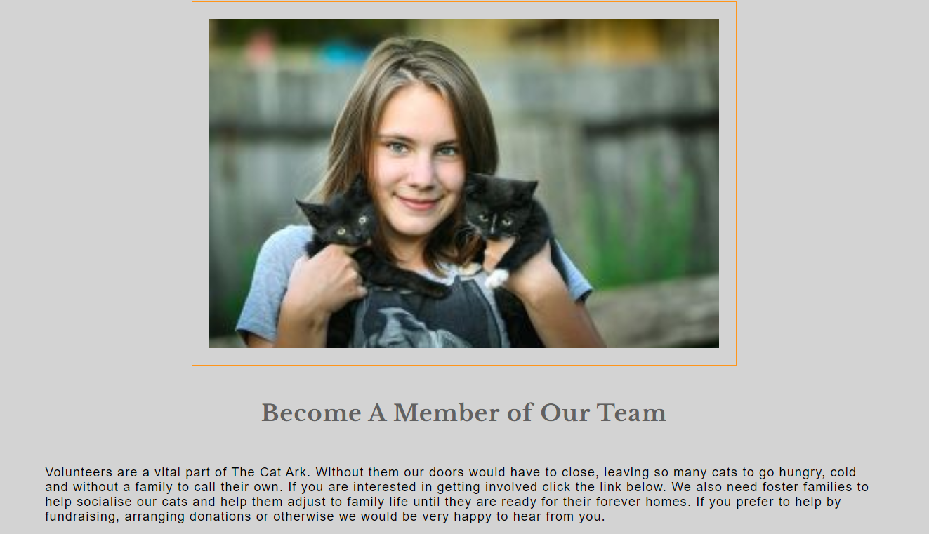 Screenshot of Become a Member Section of Home Page