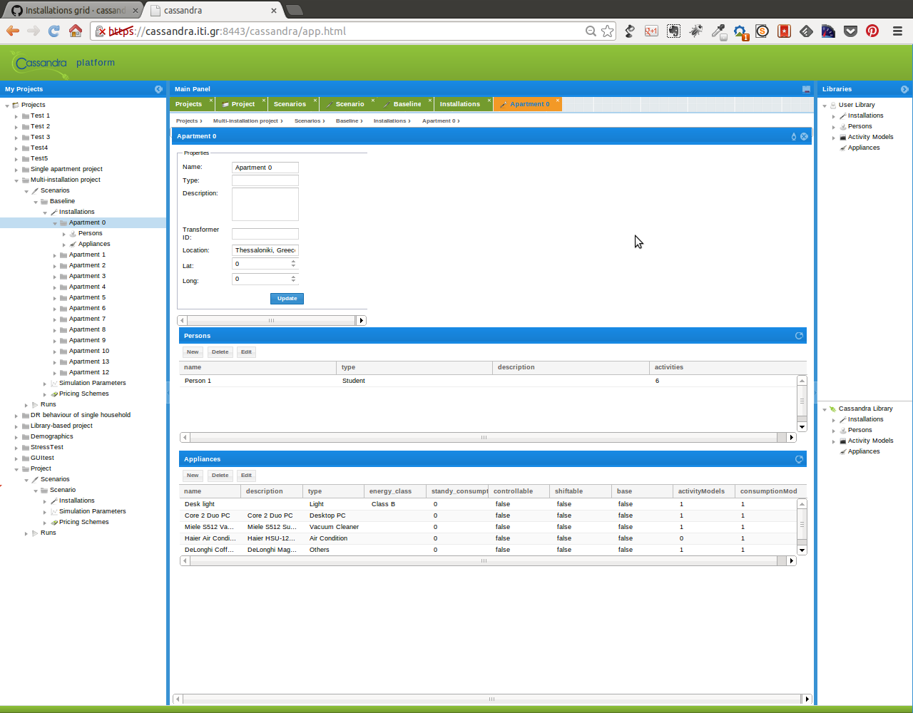 Installation form