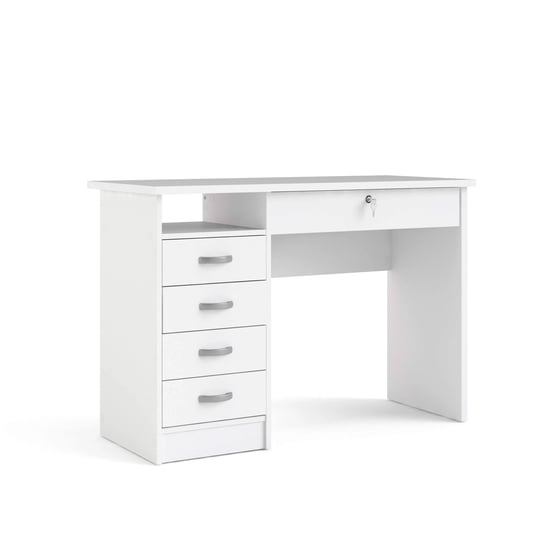 tvilum-desk-with-5-drawers-white-1