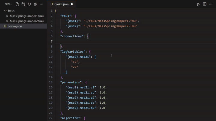 An animation illustrating the autocompletion feature of the extension