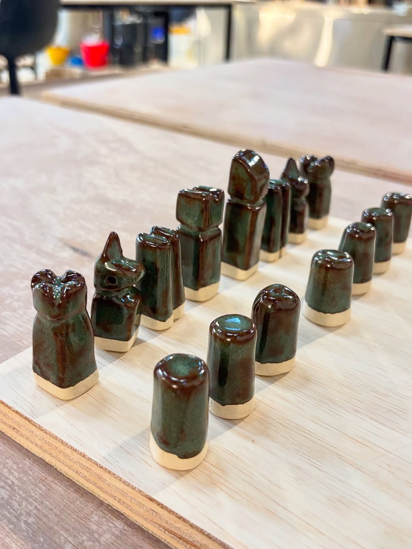 Ceramic chess set