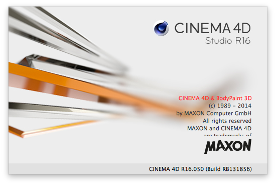 Cinema 4D R16.050 About Dialog