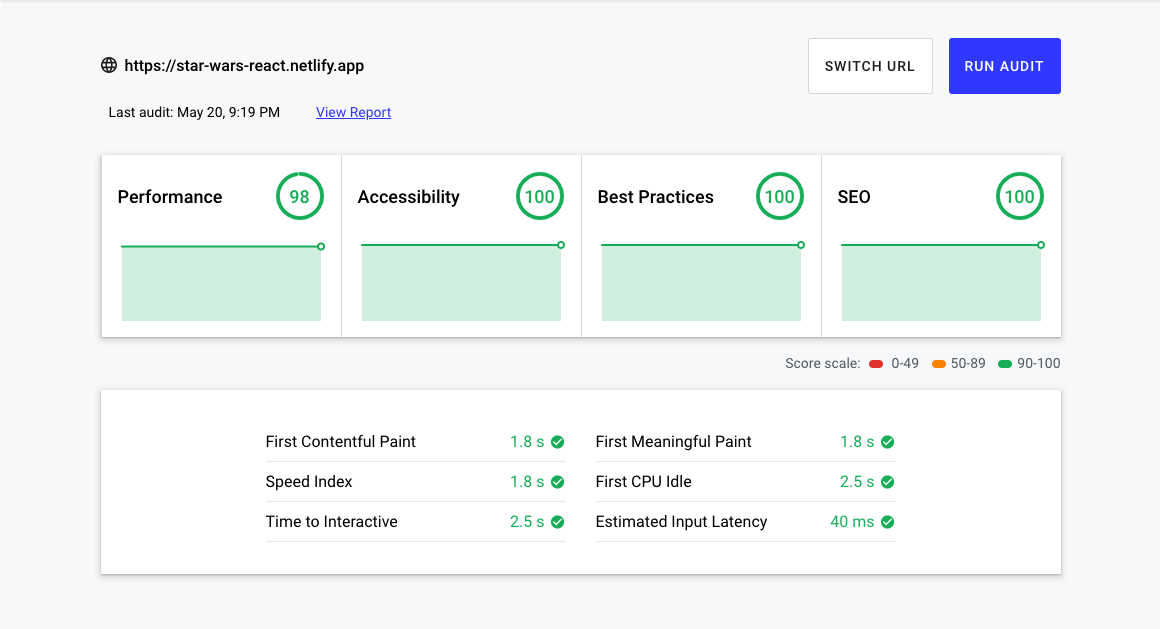 Lighthouse results https://lighthouse-dot-webdotdevsite.appspot.com//lh/html?url=https%3A%2F%2Fstar-wars-react.netlify.app