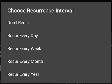 the recurrence screen