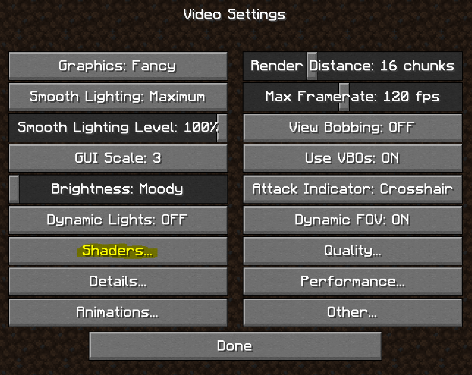 Enable Shaders