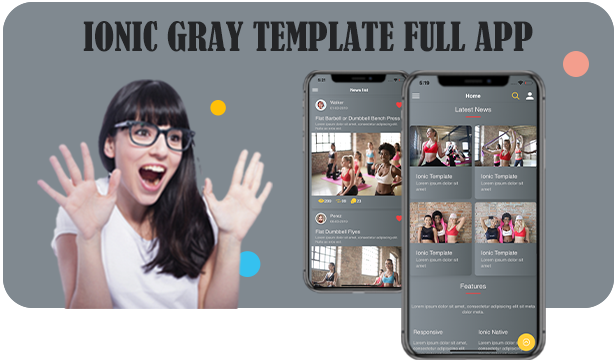 Ionic 5 / Angular 8 Gray UI Theme / Template App | Starter App