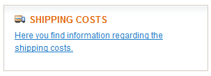 Shipping costs in cart