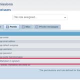 Profile group permissions