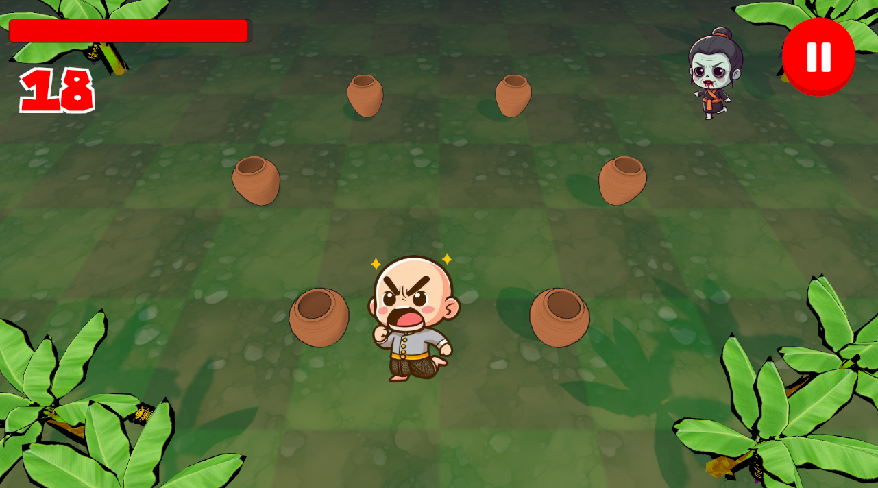 Screenshot of a The Ghoul Village Game Play.