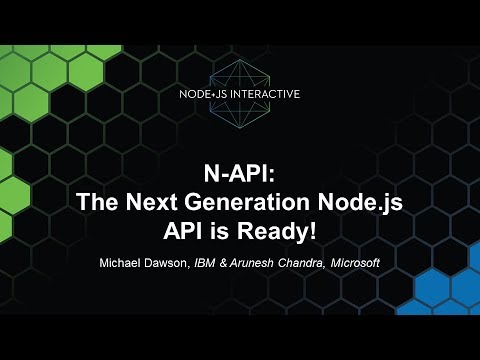 N-API: The Next Generation Node.js API is Ready video