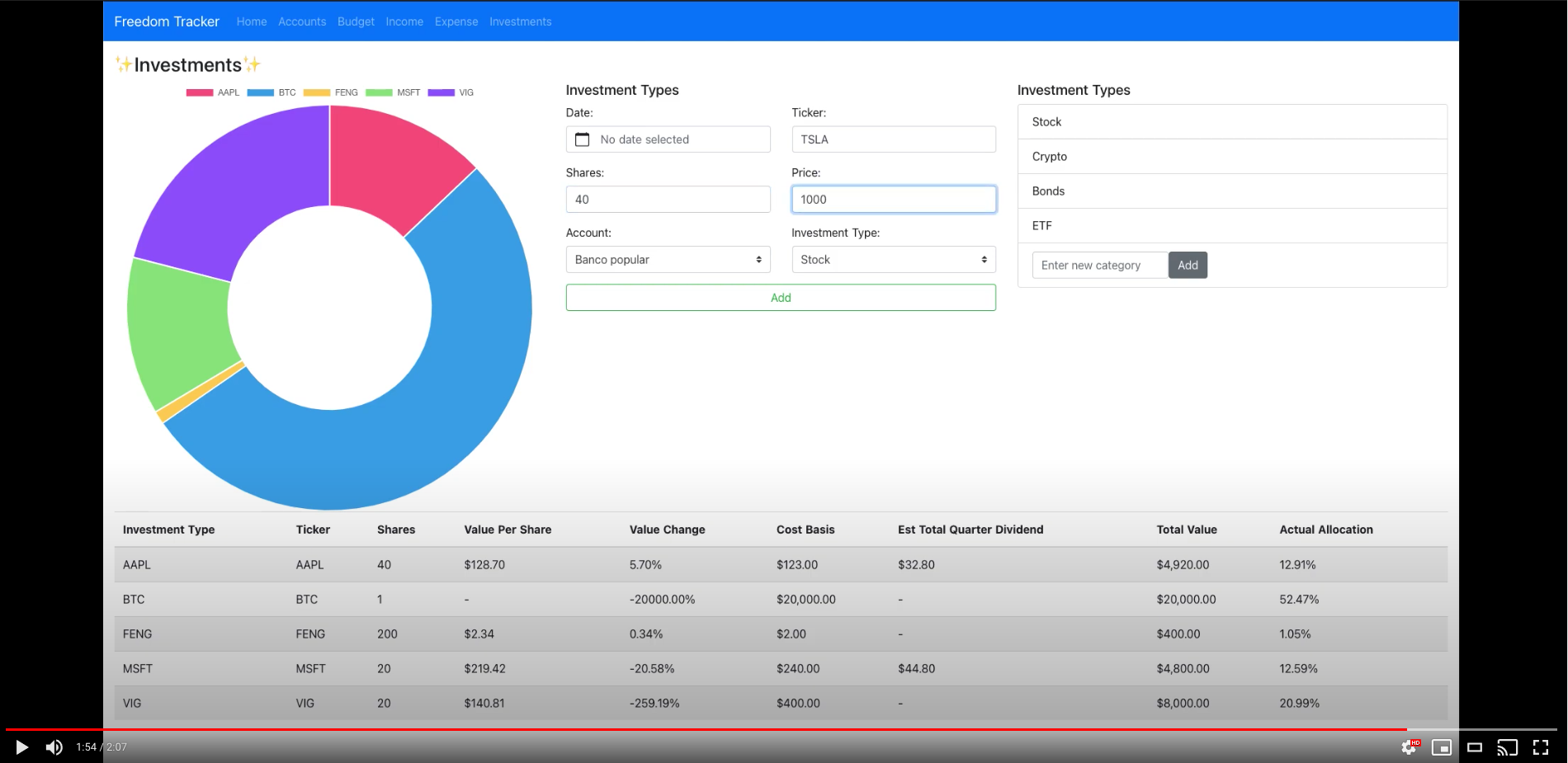 FI Tracker Demo