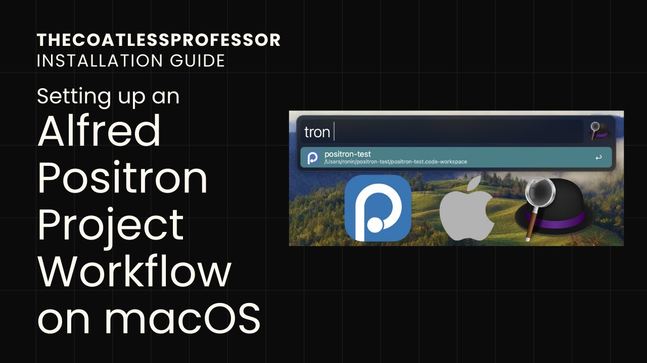 Positron accessing Projects on macOS using an Alfred workflow for Project Manager Extension