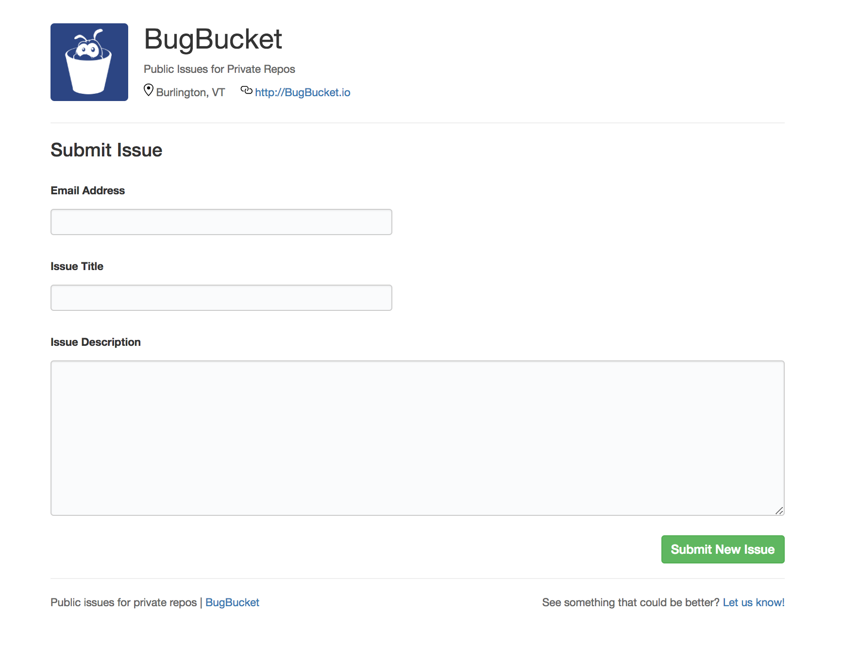 BugBucket screenshot